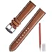 Ritche Leather strap Replacement Watch Bands Straps 18mm-Brown