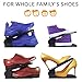 SHOESANIZER adjustable shoe organizer - Double closet storage shoe slots. Best for Shoe racks, Shoe shelves and Cabinets. Home space saver shoe stackers (8 Piece Black )