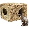 MODEHUAYING-Natural-Seagrass-Mat-Bed-Hideaway-Toy-Hand-Woven-for-Rabbit-Guinea-Pig-Chinchilla-Ferret MODEHUAYING Natural Seagrass Mat Bed Hideaway Toy, Hand Woven for Rabbit Guinea Pig Chinchilla Ferret