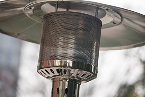 LEGACY HEATING 47000 Btu Propane Patio Heater, Hammered, Black