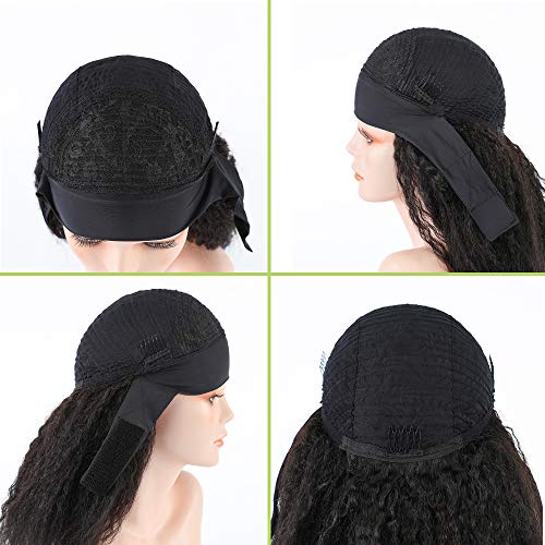 Kinky-Straight-Handband-Wigs-Italian-Yaki-Glueless-None-Lace-Front-Human-Hair-Wigs-for-Black-Women-Machine-Made-Wigs-150-Density-Natural-Color-16-inch-Handband-Kinky-Straight-Wigs