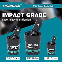 Libraton Swivel Socket Set, Impact Swivel Socket