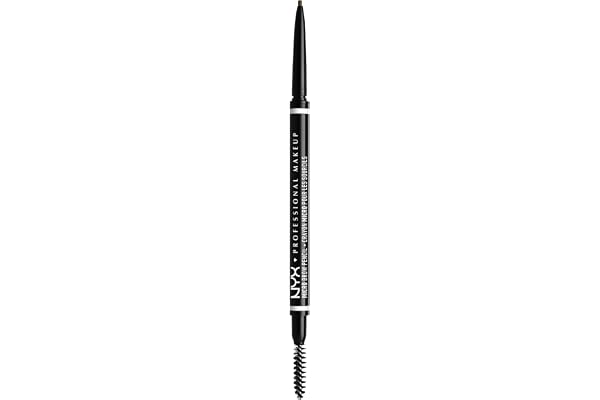 NYX Professional Makeup Micro Brow Pencil, Dual- Ended Eyebrow Pencil, With Integrated Spoolie, For Natural Looking Brows, Ve