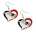 NFL Team Earrings Swirl Design (7/8" Wide, New England Patriots)