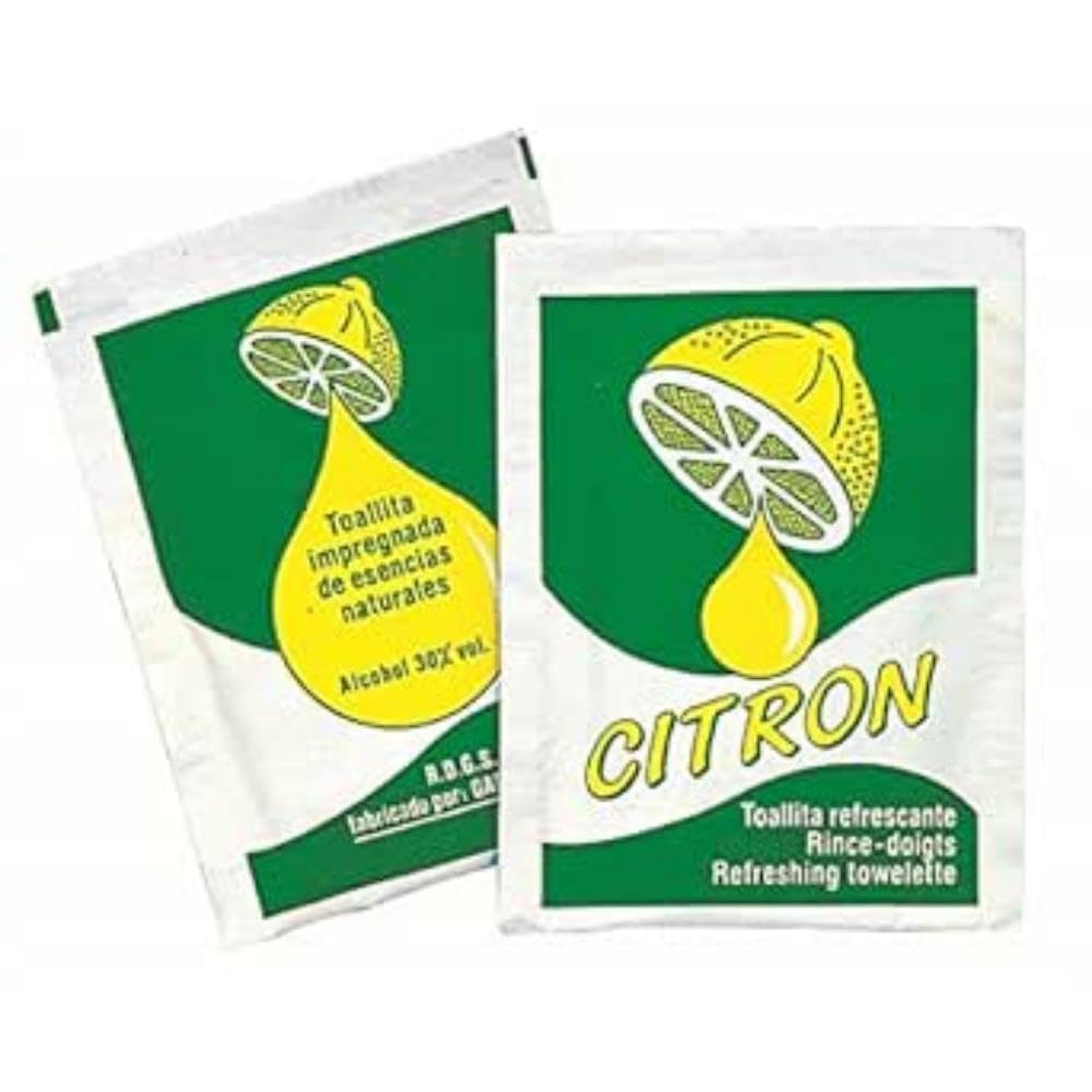 Refreshing Wipes "Citron" 6X8 Cm White Cellulose - 500 Units