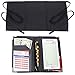 MaryOnArt Waiter Server Book and Apron - Waitress Book 8.2''x5.2'' Guest Check Zipper Pouch - Server Wallet Pads Holder Money Pocket Restaurant Waitstaff with Free Waist Apron Black and One Tip Chart