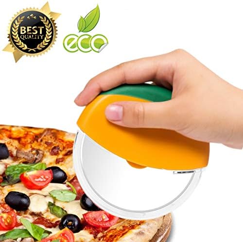 Pizza Cutter Wheel Stainless Steel, YOSHINE Pizza Cutter Wheel Slicer with Protective Blade Guard Cover, Premium Quality Super Sharp and Easy To Clean Pizza Slicer