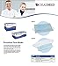 Dealmed Face Masks with Ear Loops and Eye Shield - Disposable Adult Face Masks for Hospitals, Medical Facilities, Food Services and More, 50 Count (Pack of 1)