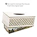 Creative Scents Diamond Lattice Tissue Box Cover Rectangular, Decorative Bath Tissues Paper Napkin Holder- Resin Rectangle Napkins Container- Bottom Slider- for Elegant Bathroom Decor