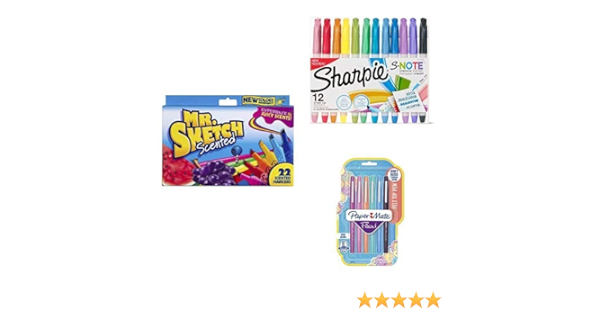 Amazon Com Mr Sketch Marker 22 Count Sharpie S Note Creative Markers 12 Count Paper Mate Flair Felt Tip Pens 6 Count Office Products