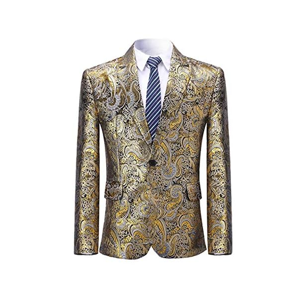 Mens Print Tux Dress Suit Jacket Slim Fit Floral Blazer Sport Coat