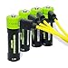 High Capacity USB Rechargeable Batteries AA 1250mAh with Micro USB charging cable （4 pack)