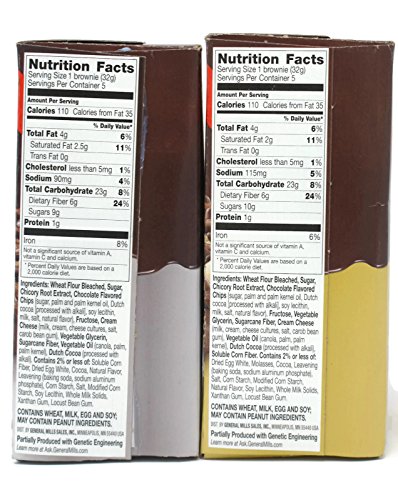 General Variety Pack - Fiber One Supreme Brownies (5.65 oz) - Triple Chocolate, Cookie Dough