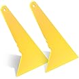 AHCHAY Car Window Film Scraper, Long Handle Plastic Squeegee for Vehicle Tinting Film, Vinyl Wrapping, Cleaning, Larger Version, 2 Pack