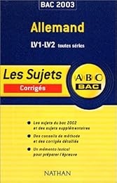 Allemand LV1, LV2, toutes séries