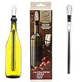 Bella Vigna 3-in-1 Wine Bottle Stainless Steel Cooler Stick, Air Aerator and Pourer