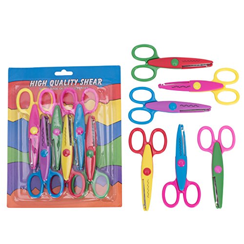 6 Paper Craft Edger Scissors-LANGSHOP 2018 Best Kids Pattern Scissor Kits