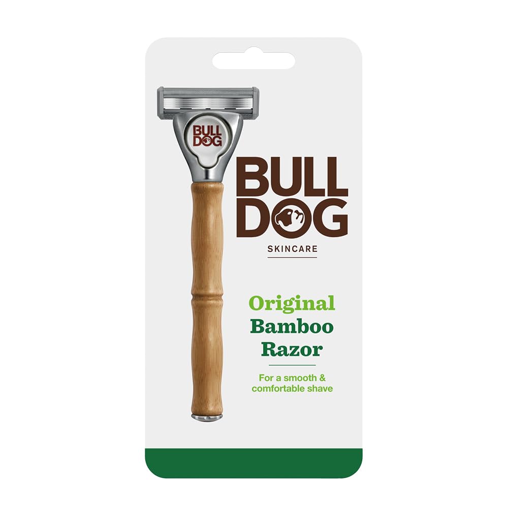 BULLDOG SKINCARE - Original Bamboo Razor Smooth Glide Razor Handle + 2 Blade Refills