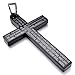 INBLUE Men's Stainless Steel Pendant Necklace Black Cross English Bible Lords Prayer -With 23 Inch Chain