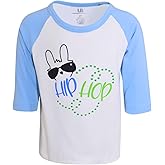 Boys 3/4 Sleeve Raglan Toddler Kids Funny Graphic Tee