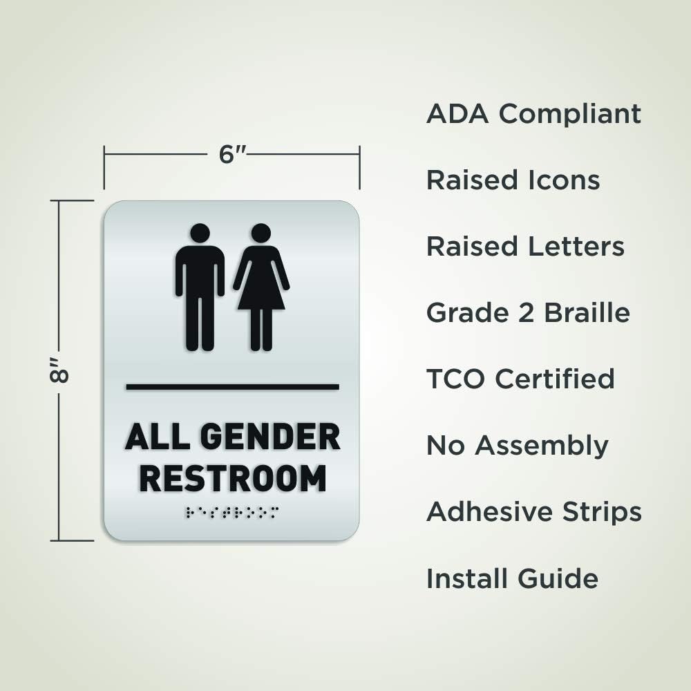 Store Signs ADA Compliant Bathroom Sign by GDS Architectural Signage