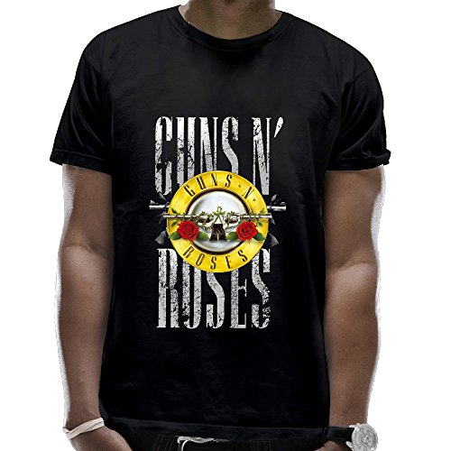 VASH!ON Men's Guns N Roses Frank Ferrer Short Sleeves T Shirts Black S