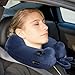1Easylife Travel Pillow, Inflatable Neck Support Pillow Travel Cushion 10s World Fastest Flight Pillow with 2 Airbags, Blue