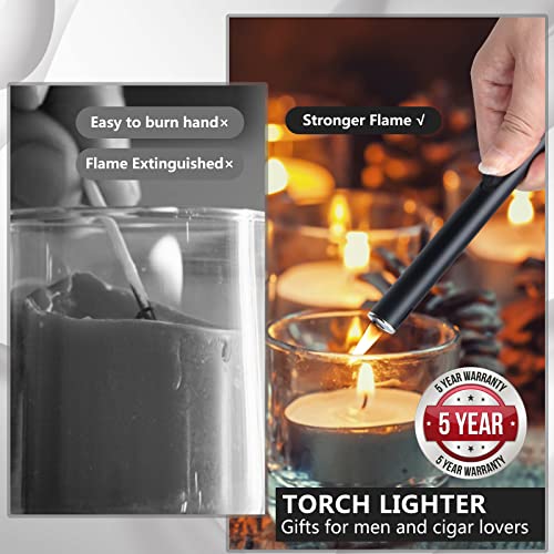 TRTRin 3 Pack Long Lighters Pack, Refillable Butane Lighter, with Fuel