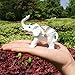 White Elephant Ring Holder Trinket Box Animal Figurine Collectible Large Jewelry Box with Gift Box