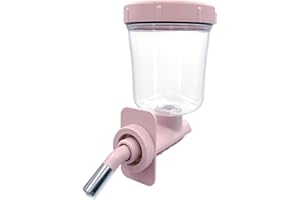KindTail Pawdle - No-Drip Dog Crate Water Bottle - Top-Fill Pet Water Dispenser - BPA Free with Stainless Steel Nozzle - Easy-to-Use with Most Crates & Playpens - 7 x 6 x 4 in - 16oz Capacity - Pink