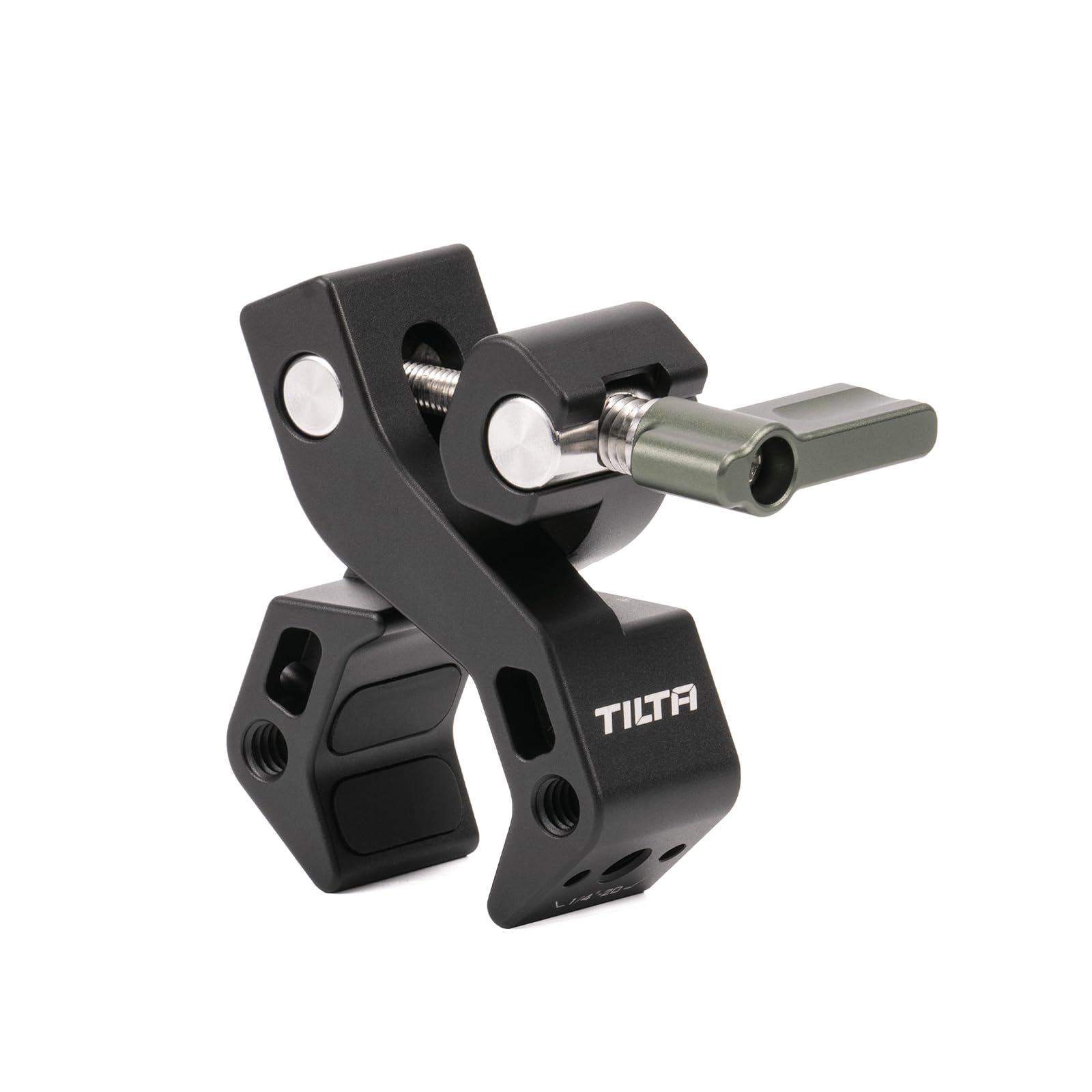 TILTA Super Clamp with 1/4″-20 and 3/8″-16 Threads Locating Points, Camera Clamp for Articulating Arms, External Monitors, Boom Microphones, LED Lights, and Wireless Video Transmitters TA-AMC-B