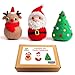 Mother's Day Needle Felting Kits - Santa Claus, Christmas Tree, Reindeer Felting Kit - Needles, Finger Guards, Black High Density Mat, Instructions
