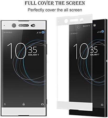 Sony xperia XA1 ultra Screen Protector - [vieykll][9H Hardness] For Sony xperia XA1 ultra Tempered Glass Screen Protector [3D bend full screen] - white