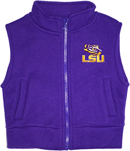 Louisiana State University LSU Tigers Baby and Toddler Polar Fleece Vest Purple