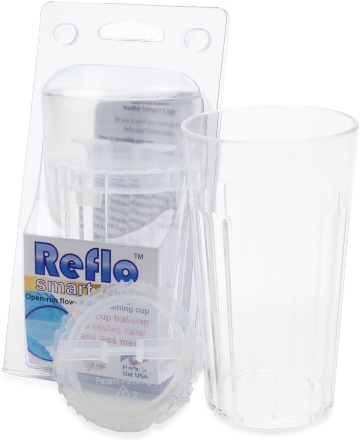 Reflo Smart Cup, a Smart Alternative to "Sippy Cups" (Clear 2 Pack