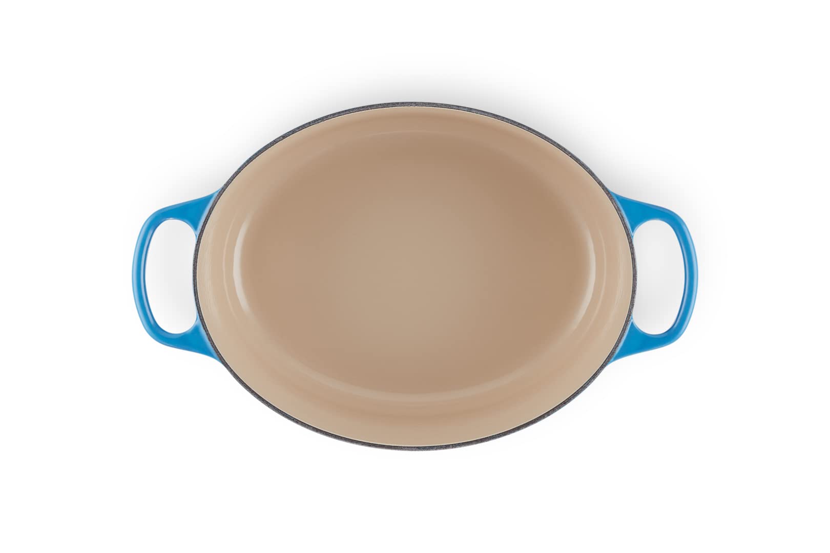 Le Creuset Signature Gusseisen-Bräter mit Deckel, Ø 27 cm, Oval, Für alle Herdarten und Induktion geeignet, Volumen: 4,1 l, 4,425 kg, Azure, 21178272202430 5