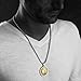 GESTALT COUTURE Unique Tungsten Medallion Necklace. Stainless Steel Tree of Life Inlay with 18kt Gold Plating. 22 inch Chain. PTMTREE22