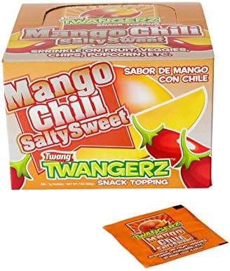 Twangerz Snack Topping Packets Varieties - 200 count (Mango-Chili)