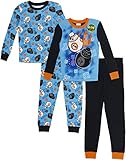 LEGO Star Wars Boys' Big 4-pc Pajama, 2 Sets-Long Sleeve & Pant, Black/Blue, 6