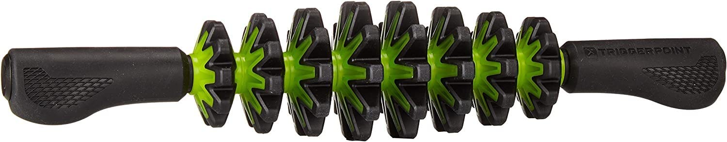 TRIGGERPOINT Performance SYK Target Massage Stick, Portable Self Massage, Portable and Versatile Handheld Massage Stick, Black and Green, 15''/39cm