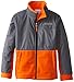 Columbia Big Boys' Steens MT Overlay Fleece Jacket, Tangy Orange, Medium