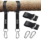 Sahara Sailor Tree Swing Hanging Straps (Set of 2), Two 5ft Straps, Holds 2200 lbs, Non-Stretch Swing Hanging Kit with Safety Lock Carabiners Carrying Bag Perfect for Tire, Disc Swings, Hammocks
