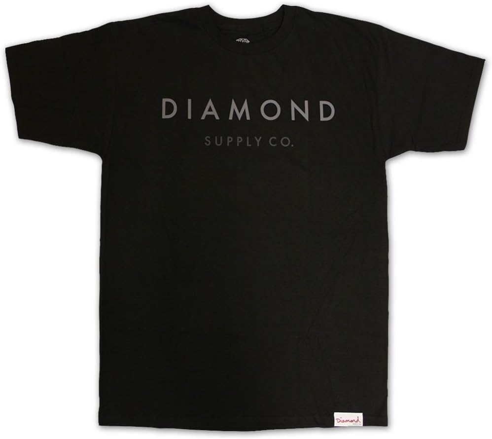 Diamond Supply Co. Yacht Type Black Grey Screenprint S/S Men's T-Shirt