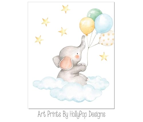 baby elephant nursery art