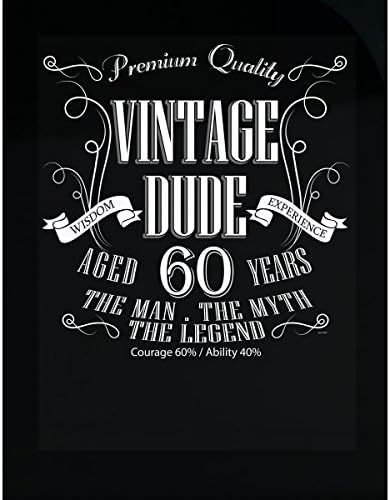 60th Birthday Gift For Him Vintage Dude Men Aged 60 Years - Sticker