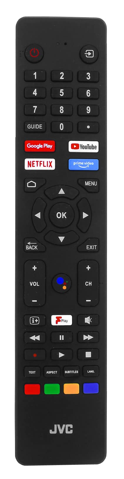 Original RM-C3250 Remote Control Compatible with JVC 504Q3260112 LT-32CA690 Smart HD Ready LED TV - Features Google Assistant, Netflix, YouTube, Google Play, Prime Video Buttons