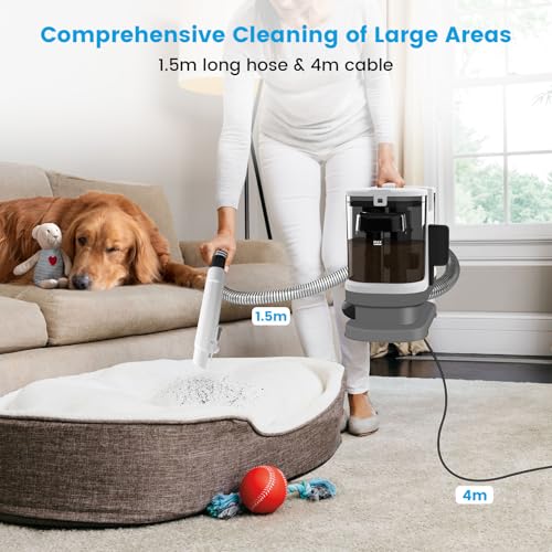 Domixo Carpet Cleaner Machines, Hot Water Multi-Purpose Portable Spot Cleaner, Wet/dry Upholstery Cleaner, 450W & Touchscreen Buttons, Deep Stain Cleaning from Pet, Carpets, Sofa, Stairs, Car Seats
