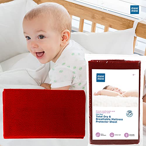 Mee-Mee-Reusable-Mat-Water-ProofExtra-Absorbent-Dry-SheetsBed-Protector-Medium-Maroon