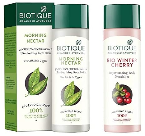 biotique body lotion with spf