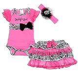 Baby Butterfly Headdress & Baby Girl's Rose Zebra Dress &T-shirt Size 3mos-6yrs